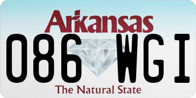 AR license plate 086WGI