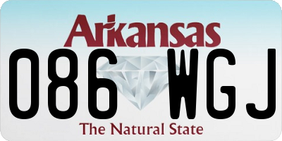 AR license plate 086WGJ