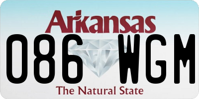 AR license plate 086WGM