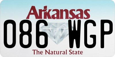 AR license plate 086WGP