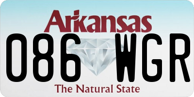 AR license plate 086WGR
