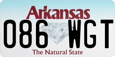 AR license plate 086WGT