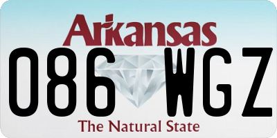 AR license plate 086WGZ