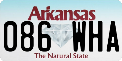 AR license plate 086WHA