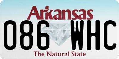 AR license plate 086WHC
