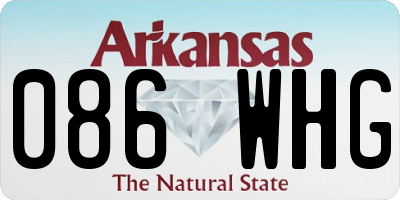 AR license plate 086WHG