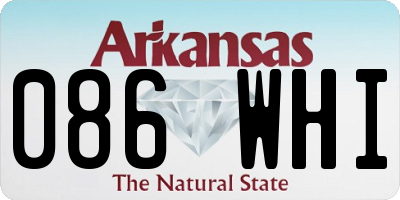 AR license plate 086WHI