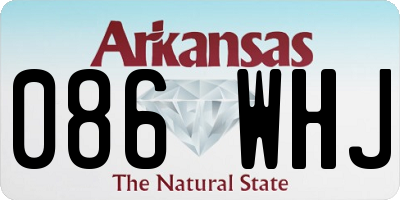 AR license plate 086WHJ