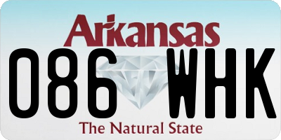 AR license plate 086WHK