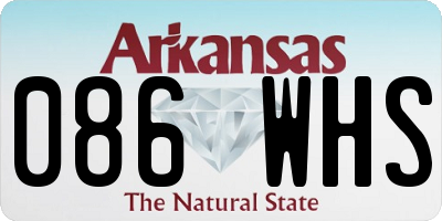 AR license plate 086WHS