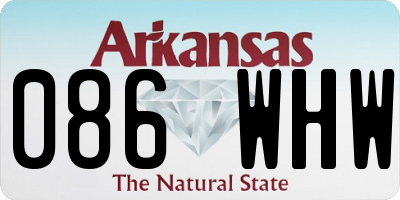 AR license plate 086WHW