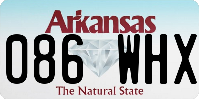 AR license plate 086WHX