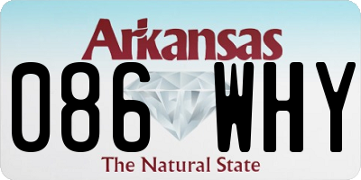 AR license plate 086WHY