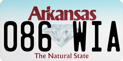 AR license plate 086WIA