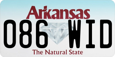 AR license plate 086WID