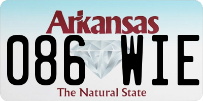AR license plate 086WIE