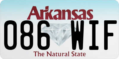 AR license plate 086WIF