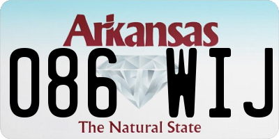 AR license plate 086WIJ