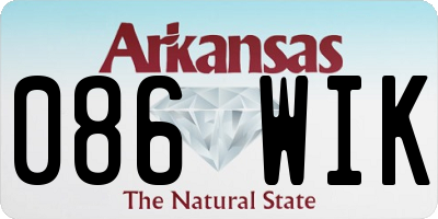 AR license plate 086WIK