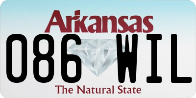 AR license plate 086WIL