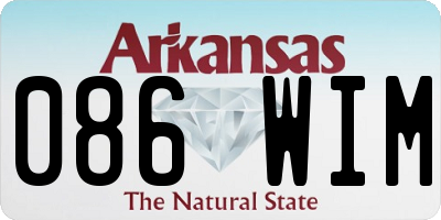 AR license plate 086WIM
