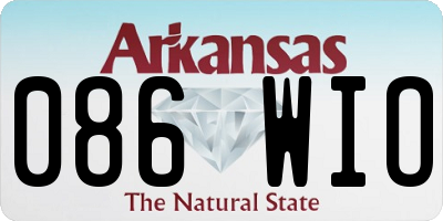 AR license plate 086WIO