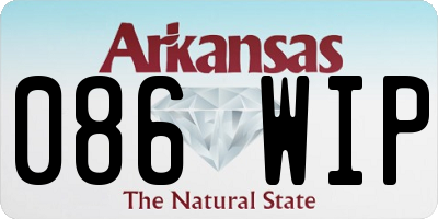AR license plate 086WIP