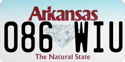 AR license plate 086WIU