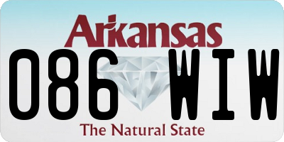 AR license plate 086WIW