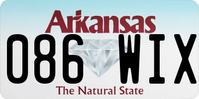 AR license plate 086WIX