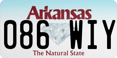 AR license plate 086WIY
