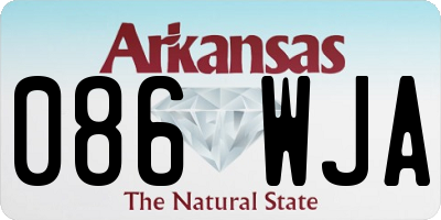 AR license plate 086WJA