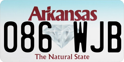 AR license plate 086WJB