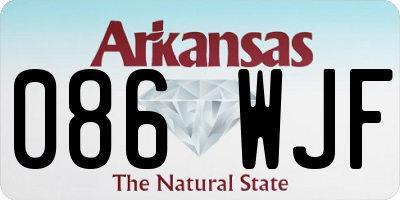AR license plate 086WJF