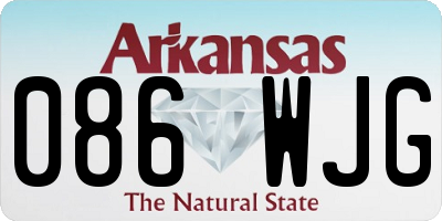 AR license plate 086WJG