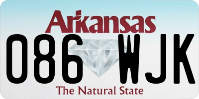 AR license plate 086WJK