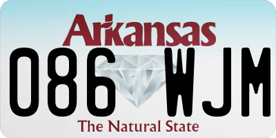 AR license plate 086WJM
