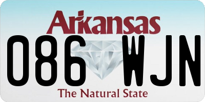 AR license plate 086WJN