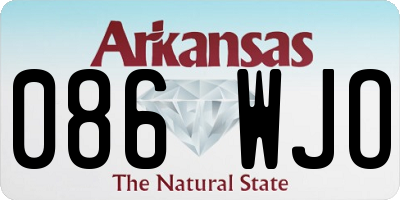 AR license plate 086WJO