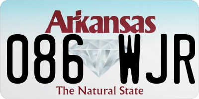 AR license plate 086WJR