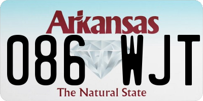 AR license plate 086WJT