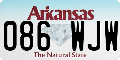 AR license plate 086WJW
