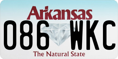 AR license plate 086WKC