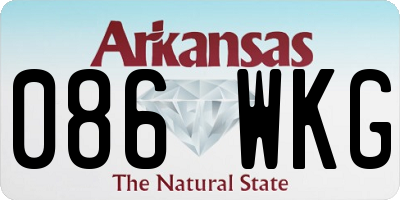 AR license plate 086WKG