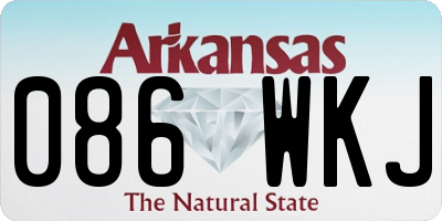 AR license plate 086WKJ