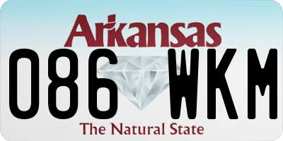 AR license plate 086WKM