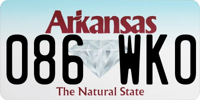 AR license plate 086WKO