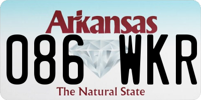 AR license plate 086WKR