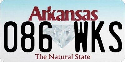 AR license plate 086WKS