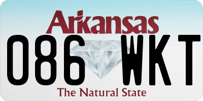 AR license plate 086WKT